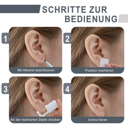 Ohrlochstechpistolen Set 6 Stück, steril, schmerzfrei, Roségold