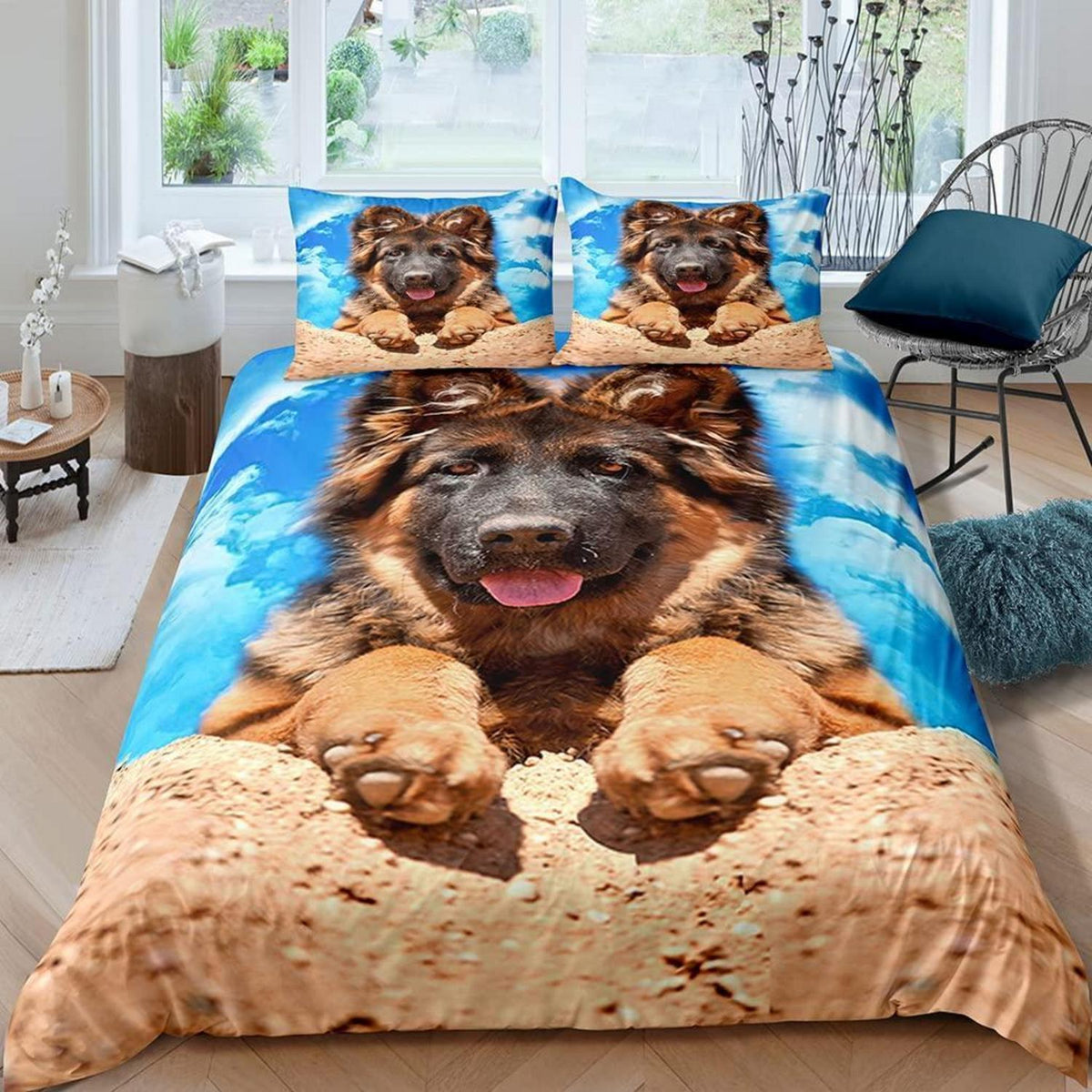 Kinder Bettwäsche Deutscher Schäferhund 135x200 cm 4-teilig