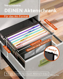 A4 Plastik Hängeregister Mappen mit Erweiterbaren Taschen