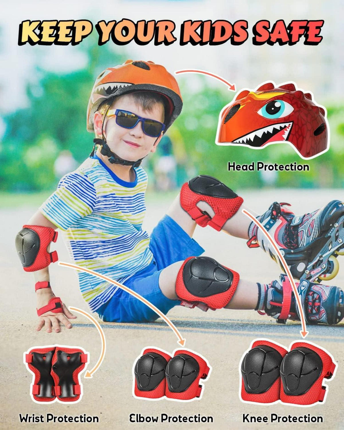 Kinder Fahrradhelm Cartoon 3D Design Größe S 50-54 cm Rot