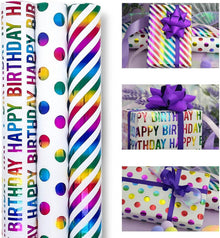Regenbogen Glitzer Geschenkpapier Rolle 3m - Bastelarbeit Kit