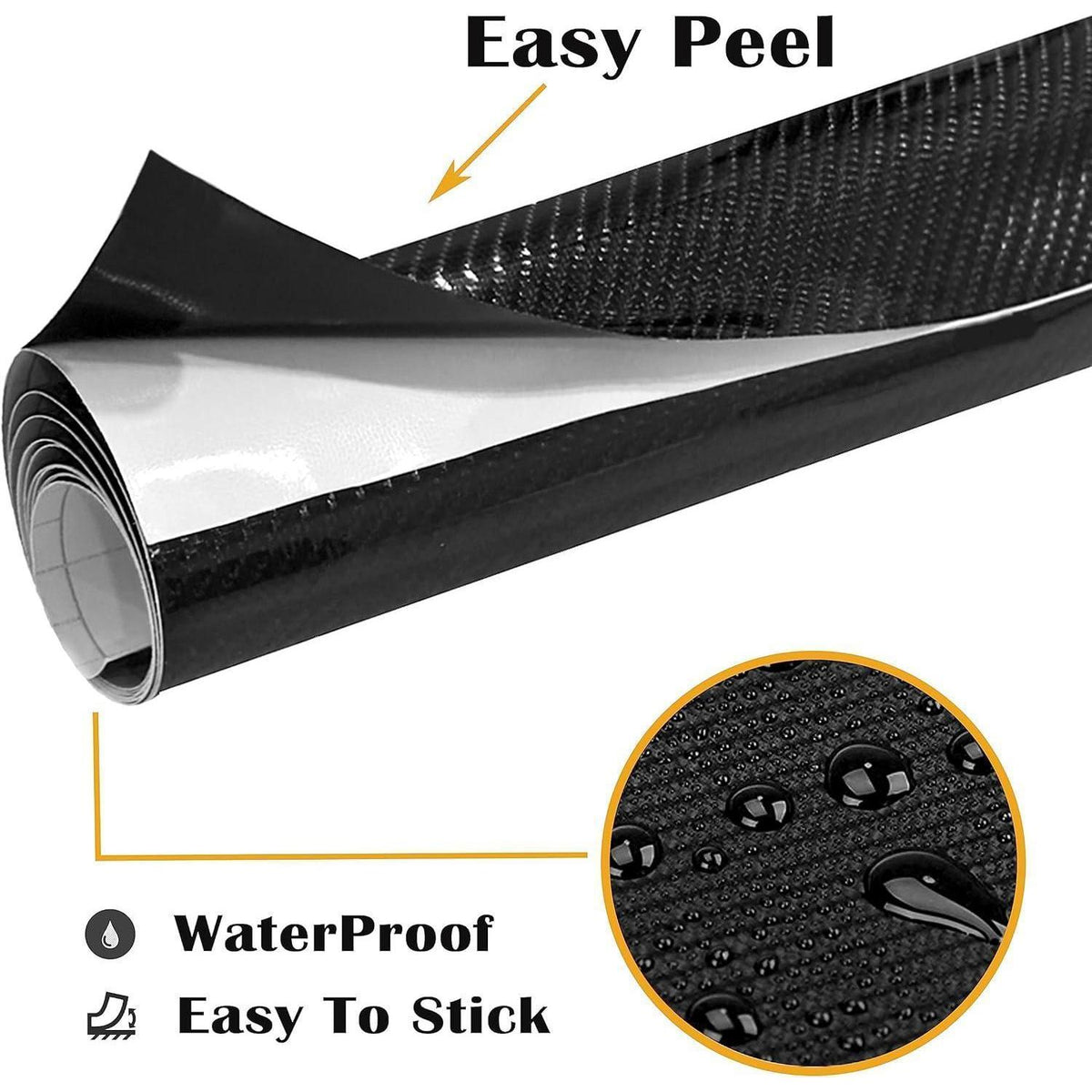 6D Carbonfolie Schwarz 150x30cm – Auto & Motorrad Schutzfolie