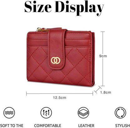 SUNAVY® Damen Mini Geldbörse Klein RFID Schutz Leder Braun