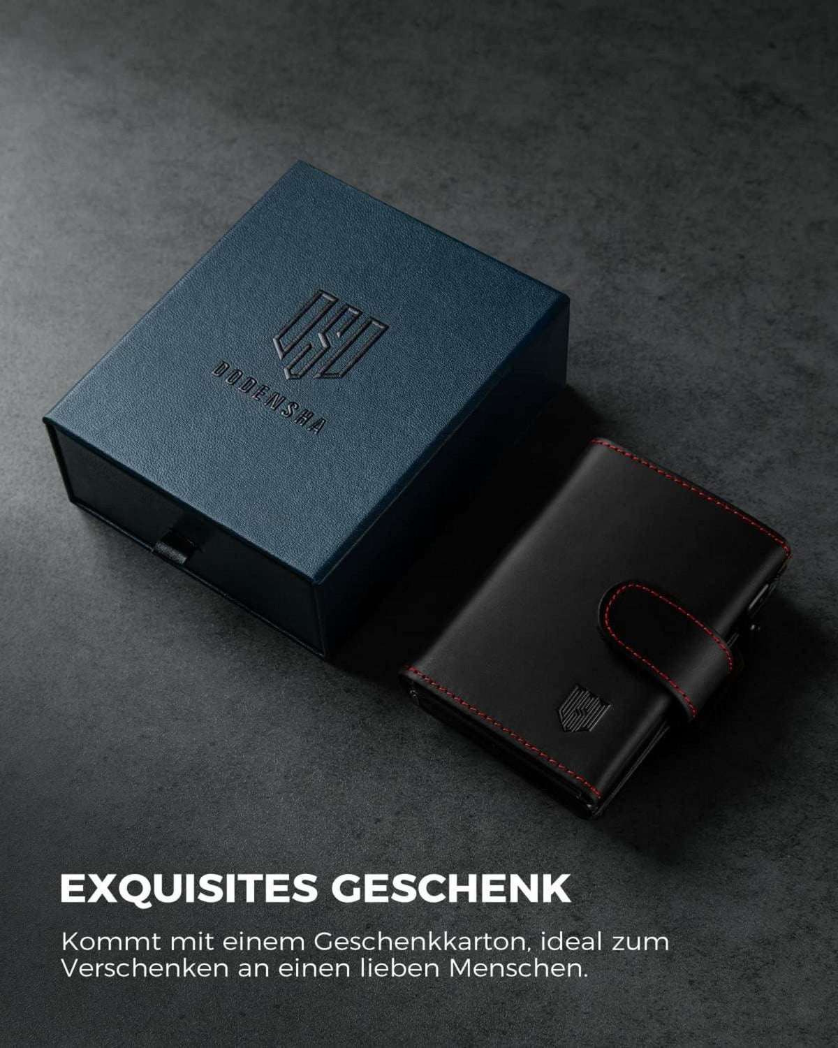 Kreditkartenetui Herren RFID Münzfach Pop-up Aluminium 8-10 Karten