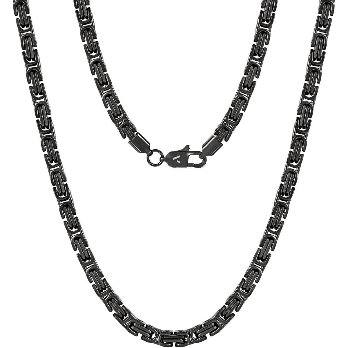 Königskette 4/6mm 18K Gold beschichtet Edelstahl Herren Halskette