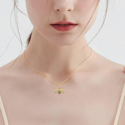 925 Sterling Silber Bienen Halskette für Damen | Geschenkbox