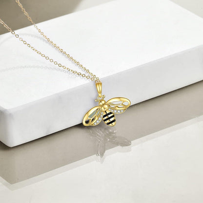 925 Sterling Silber Bienen Halskette für Damen | Geschenkbox