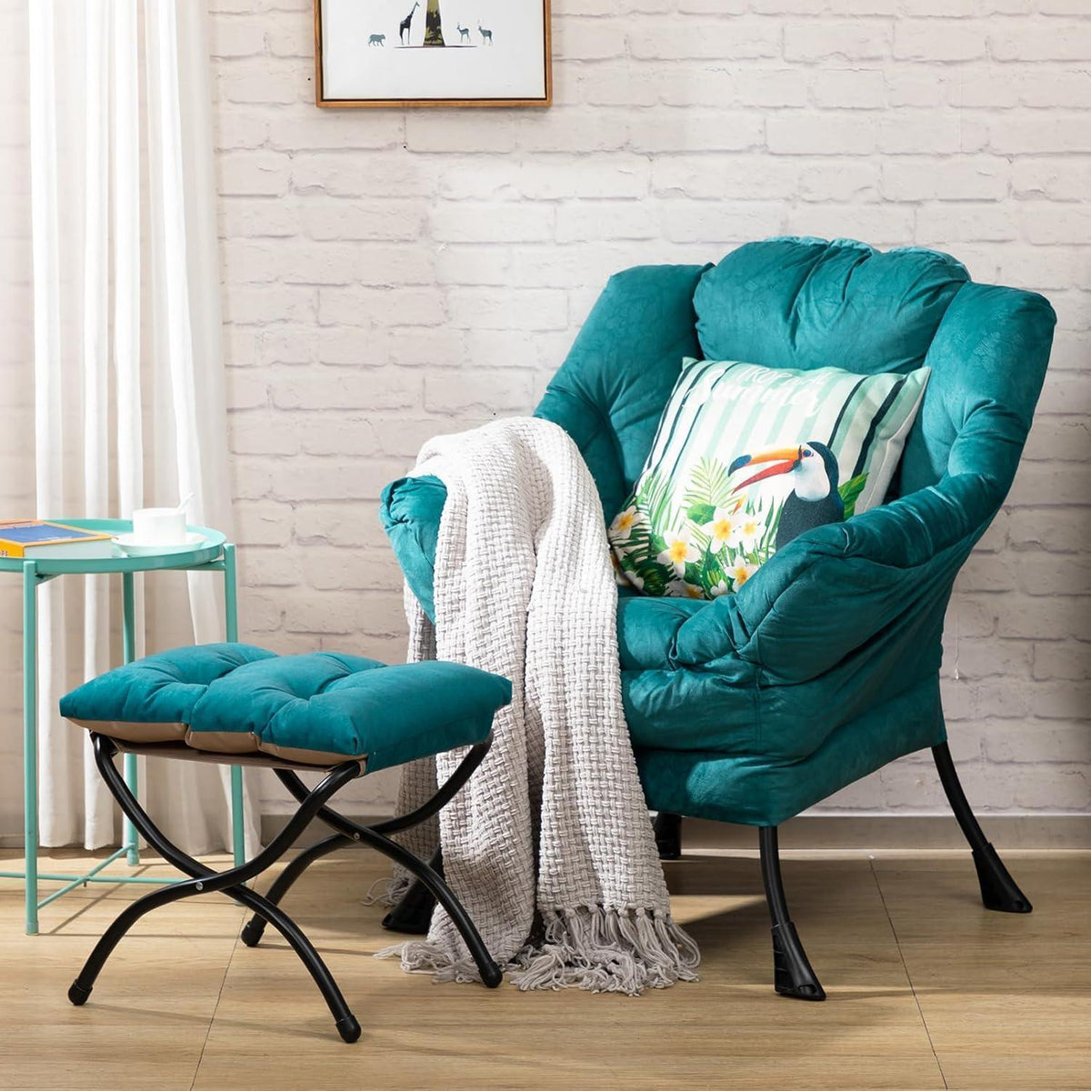 Ohrensessel mit Hocker – Bequemer Relaxsessel für Wohnzimmer & Schlafzimmer