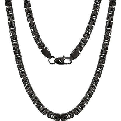 Königskette 4/6mm 18K Gold beschichtet Edelstahl Herren Damen