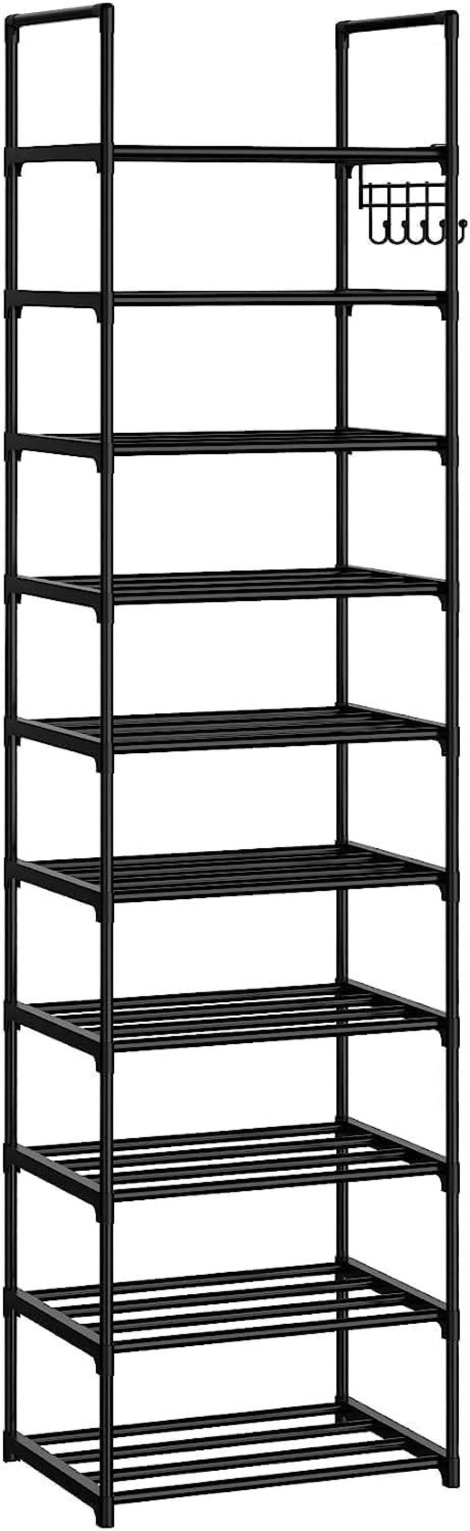 Schuhregal 10 Ablagen Schuhschrank hoch Schmal für Flur&Wohnzimmer