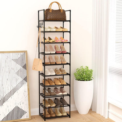 Vicye Schuhregal 10 Ablagen Schmal Hoch DIY Montage