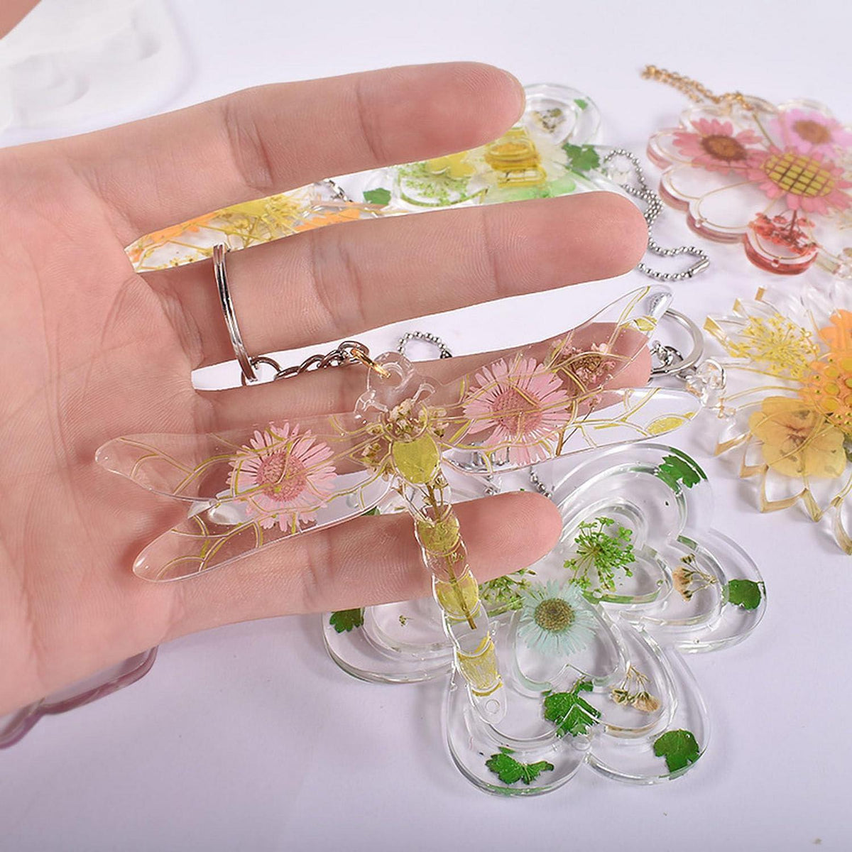 Silikonform Epoxidharz Ohrringe & Anhänger Set mit Zubehör