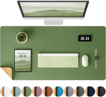 Schreibtisch Pad Kork Leder Maus Matte wasserdicht Olivgrün 91x43cm