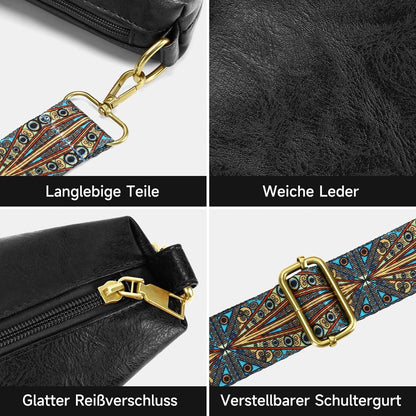 Damen Umhängetasche Vintage Crossbody Ledertasche Schultertasche