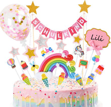 Tortendeko Einschulung Mädchen Rosa Schulanfang ABC 123 Ballon Cupcake