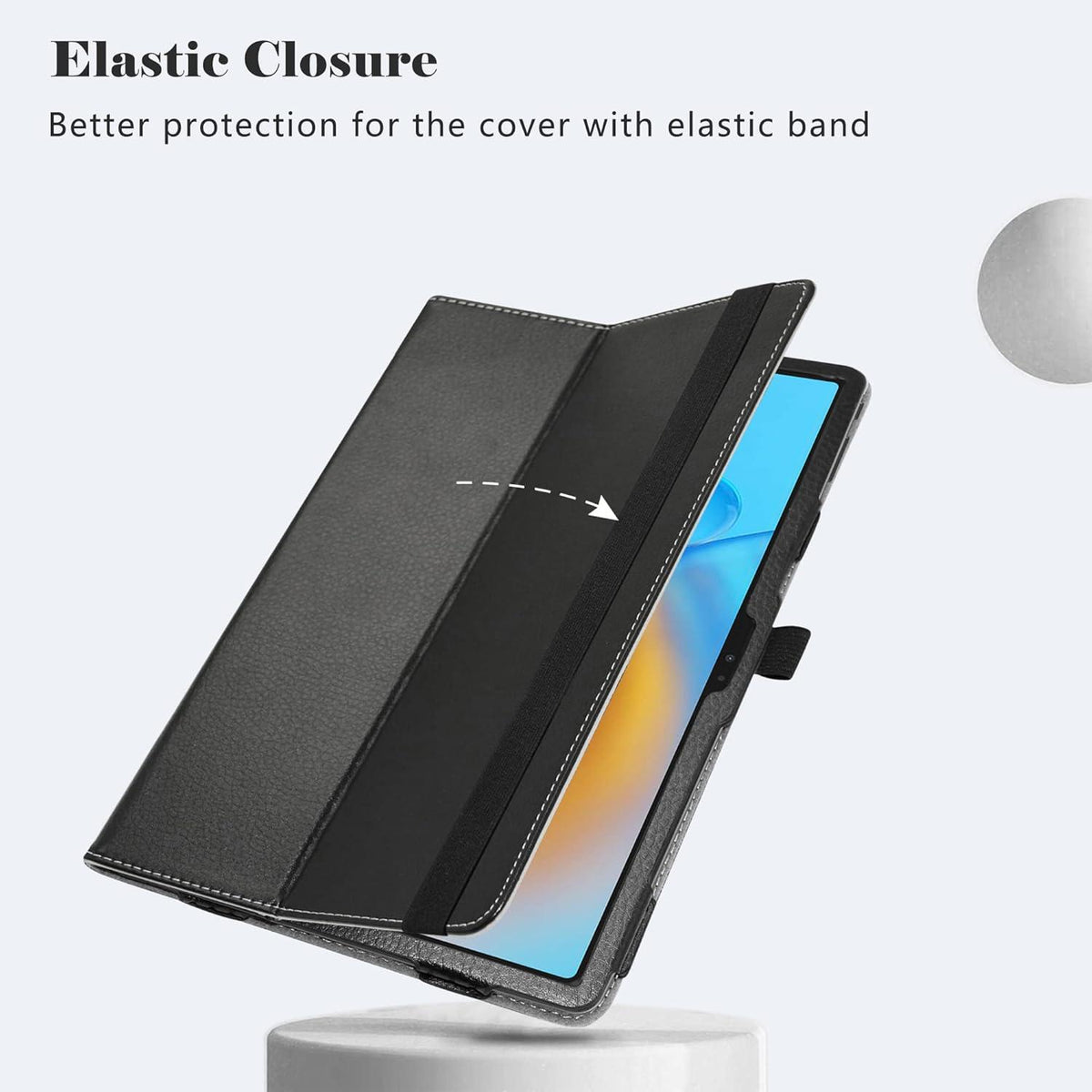Schwarz Folding PU Leder Hülle mit Ständer für CHUWI HiPad Max Tablet