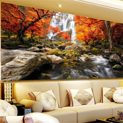 5D Diamond Painting Wasserfall Natur groß XXL Diamant Malerei Kit