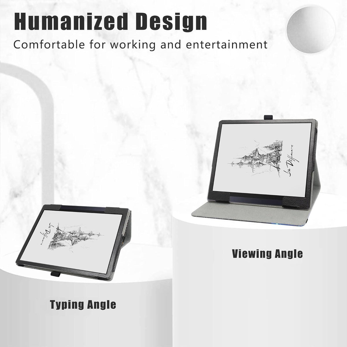 LiuShan Hülle für BOOX Tab Ultra 10,3 Zoll, Folding PU Leder