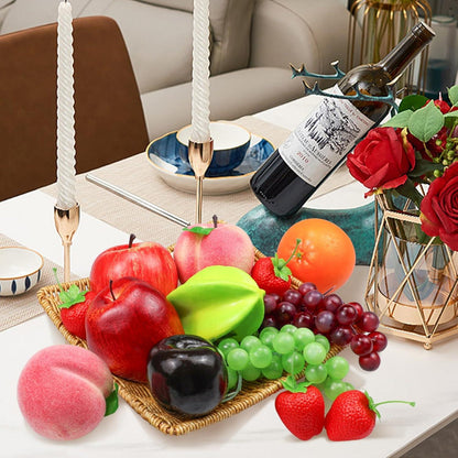 Lorigun künstliche Früchte Set lebensecht gefälschte Obst Dekoration, Simulation Früchte Props Kunststoff 13 Stück
