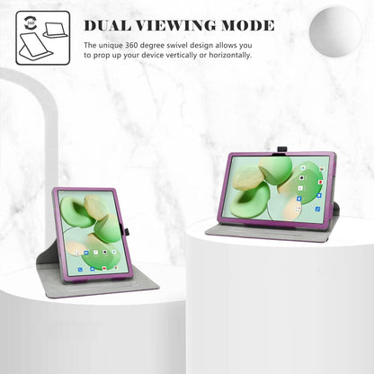 DOOGEE T10 T10S 10.1 Zoll Tablet Hülle Violett Drehbar