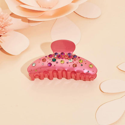 Pinkfarbene Acryl-Haarspangen mit Kirschen-Design für Damen