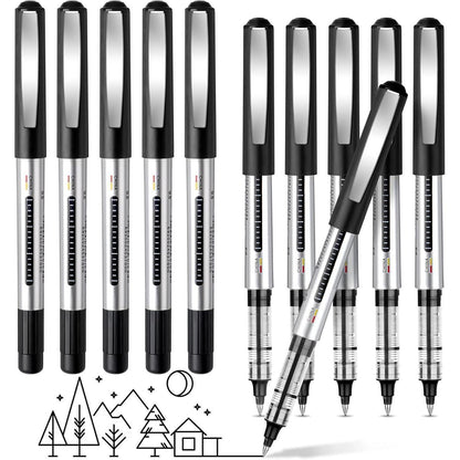 16x Gelschreiber Schwarz 0.5mm Schnelltrocknend & Reibungslos