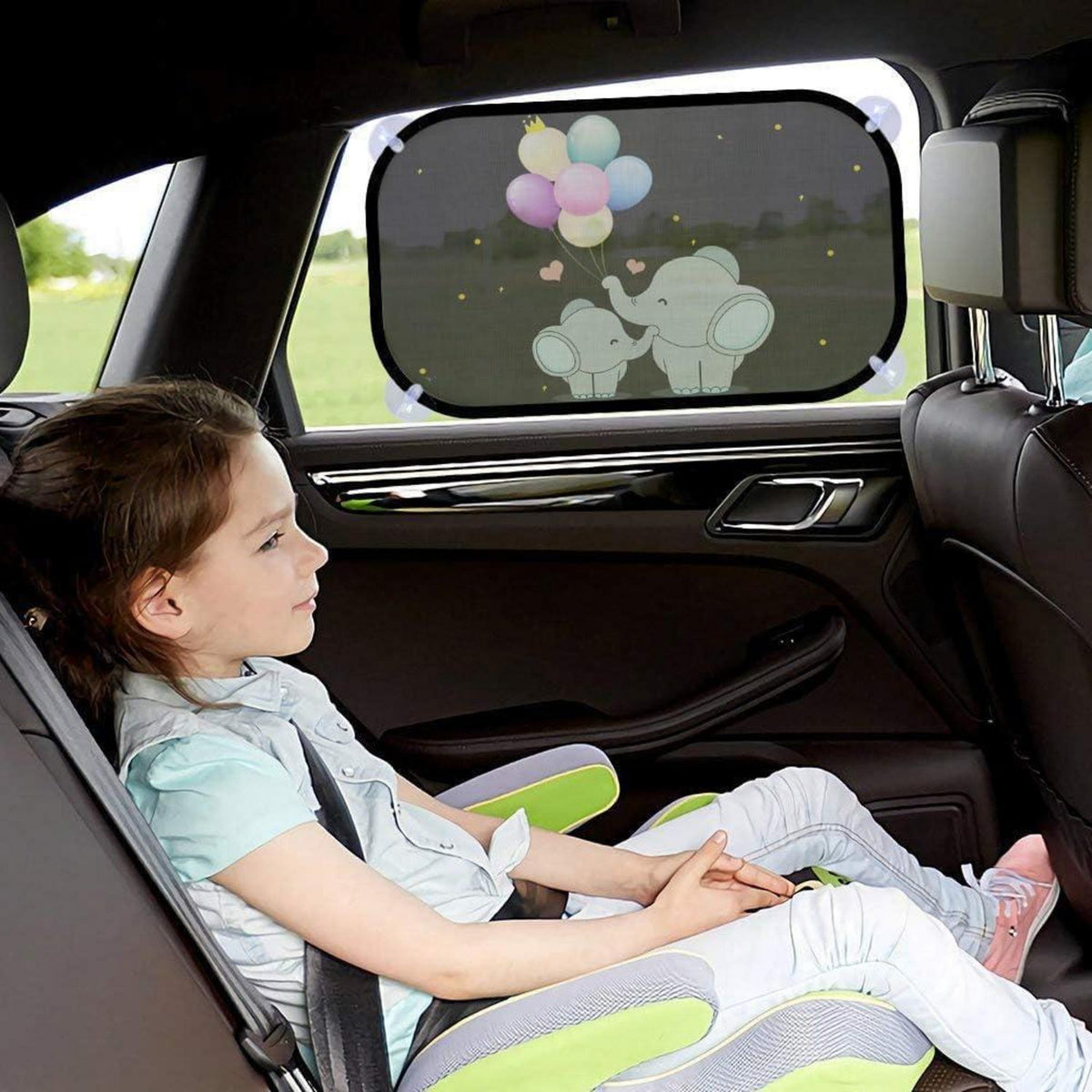iZoeL Auto Sonnenschutz Kinder Baby Set - UV-Schutz Saugnäpfe 51x31cm 2er Pack