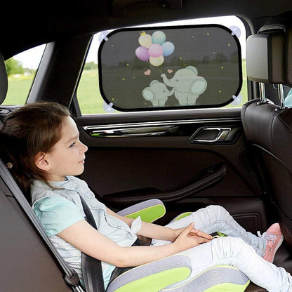 iZoeL Auto Sonnenschutz Kinder Baby Set - UV-Schutz Saugnäpfe 51x31cm 2er Pack