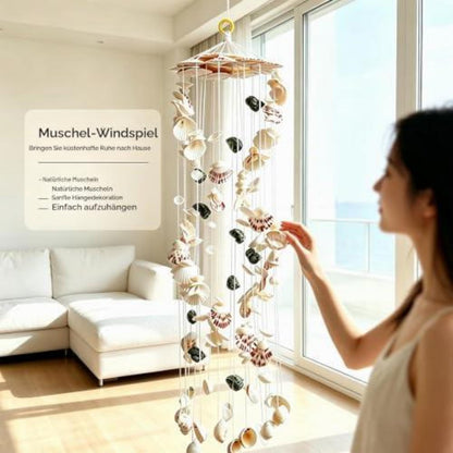 Handgefertigtes Muschel-Windspiel – Dekoration für Balkon & Garten