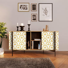 Gold Geometrische Selbstklebende Tapete 44.5x500 cm