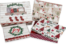 Weihnachtsgeschenkbox Aufbewahrungsbox mit Deckel 4er Set Multicolor