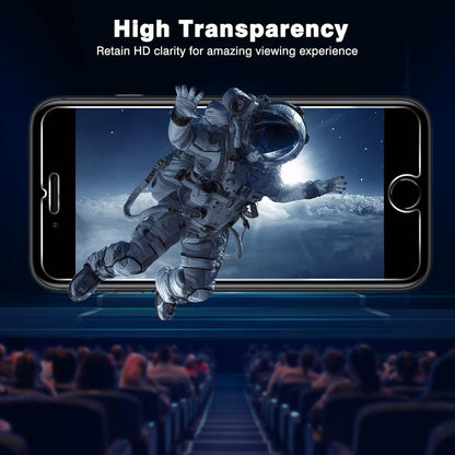 Schutzglas für iPhone SE/8/7/6 mit Rahmen, 2 Stück