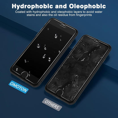 Schutzglas für iPhone SE/8/7/6 mit Rahmen, 2 Stück