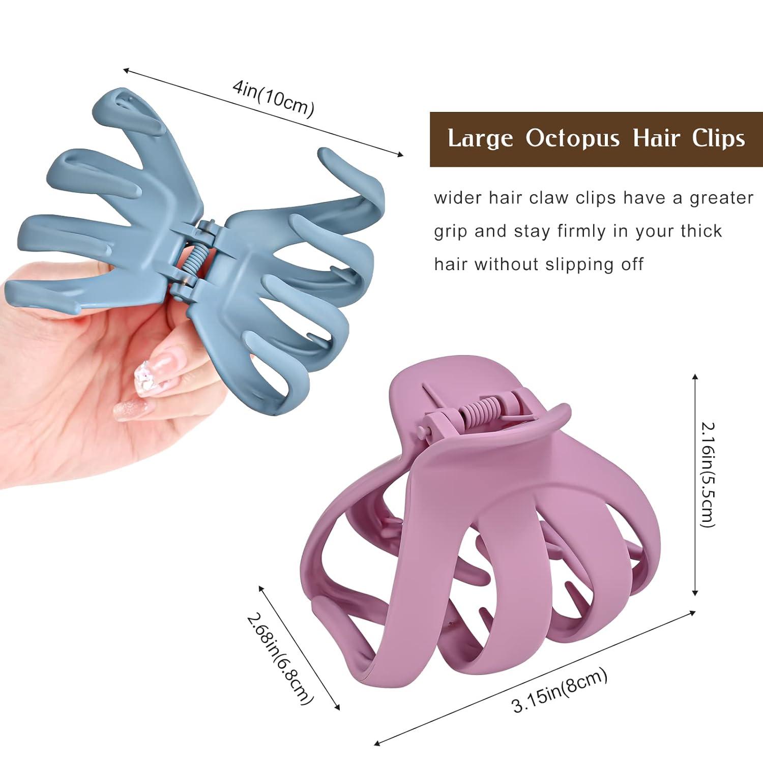 Octopus Haarklammer 5er Set für dickes lockiges langes Haar - Style A