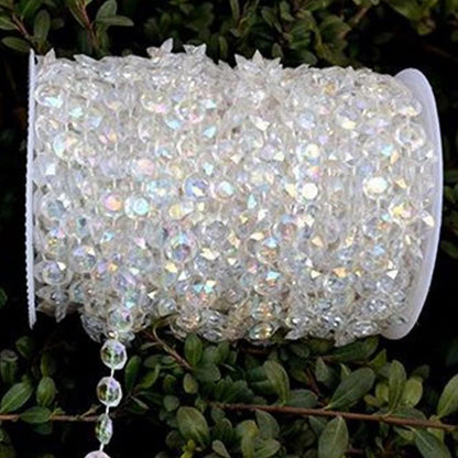 Kristallperlen Girlande 30m – Hochzeit, Party & DIY Deko