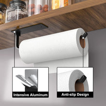Küchenrollenhalter mattschwarz Aluminium selbstklebend