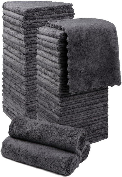 Waschlappen 48er Pack Mikrofaser Korallensamt saugfähig 30,5x30,5 cm