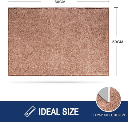 Schmutzfangmatte Innen 50x80cm rutschfeste Fußmatte Braun