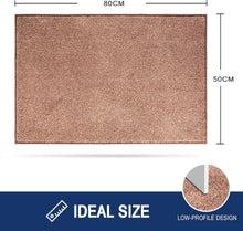Schmutzfangmatte Innen 50x80cm rutschfeste Fußmatte Braun