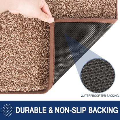 Schmutzfangmatte 50x80cm rutschfest waschbar Sauberlaufmatte Braun