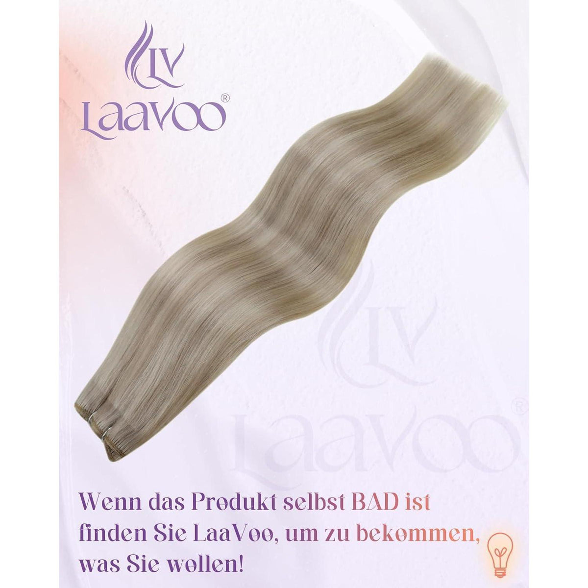 Echthaar Tressen Blond Highlight #P18/613 – 45cm, 100g