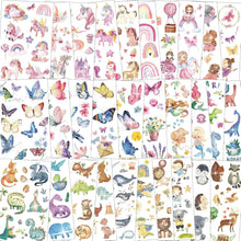 Glitzertattoo Set Kinder Dino Einhorn Meerjungfrau