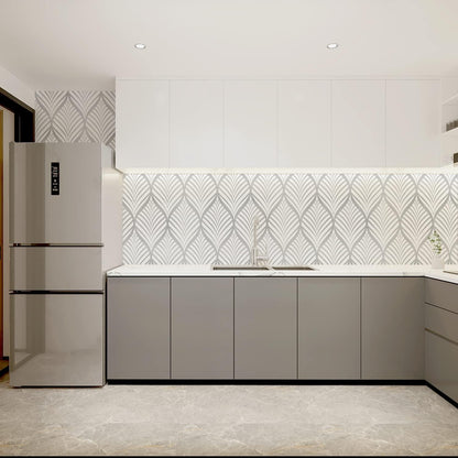 Moderne Geometrische Selbstklebende Tapete für Badezimmer Wohnzimmer Küche 44,5x500 cm