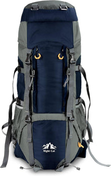 Night Cat Wanderrucksack 90L blau für Camping Trekking