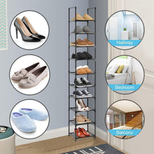 Wylnsie Vertikales Schuhregal 10 Ebenen schmales