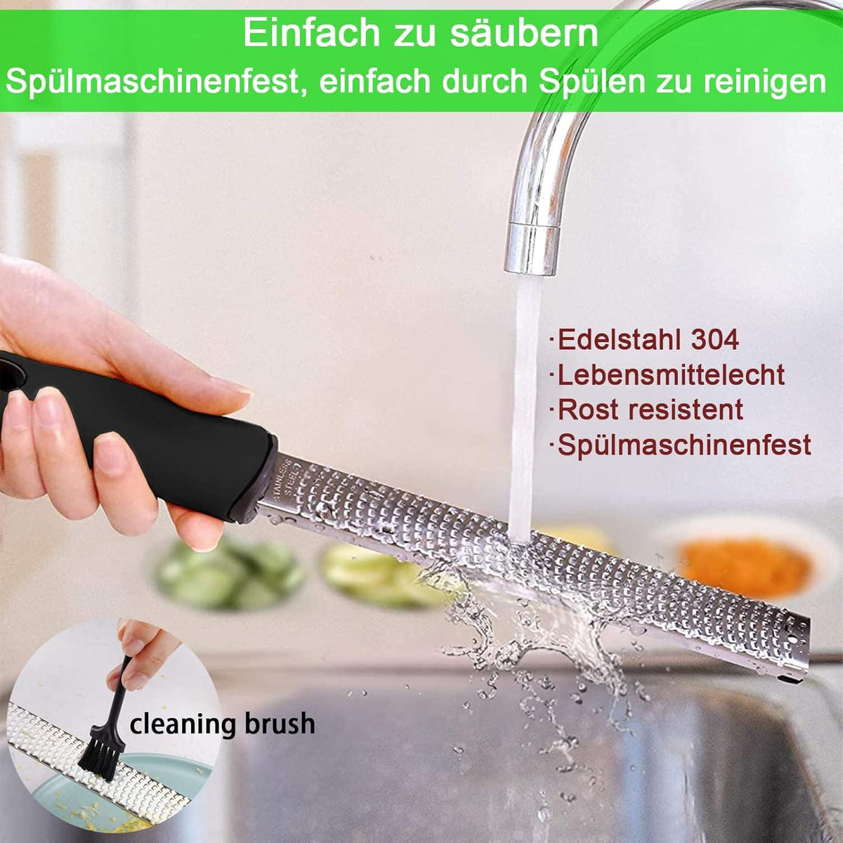 Multifunktional Edelstahl Küchenreibe Zester für Käse Zitronen Muskat