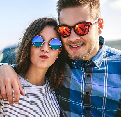 6 Stücke Neon Bunte Sonnenbrille Set Vintage Party Herren Damen