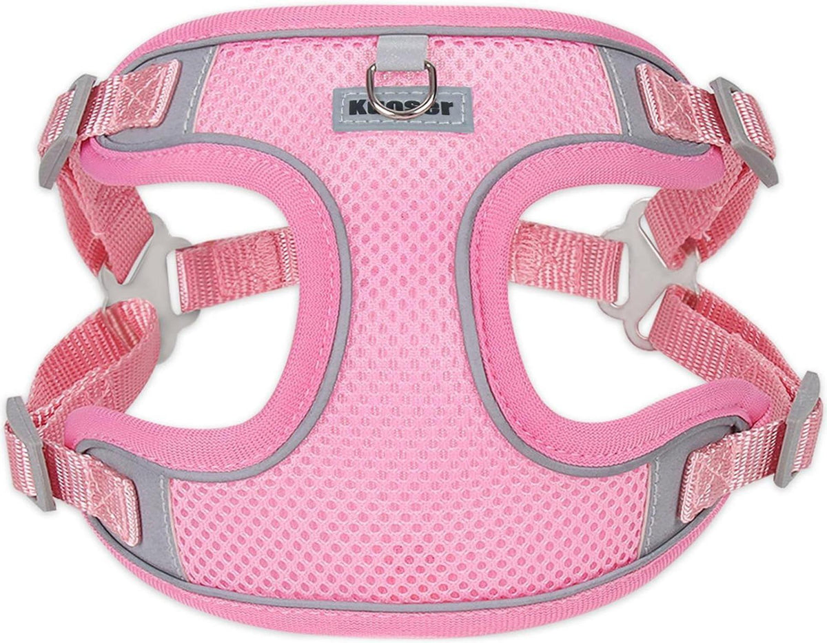 Hundegeschirr Atmungsaktiv Sicherheitsgeschirr Reflektierend Pink
