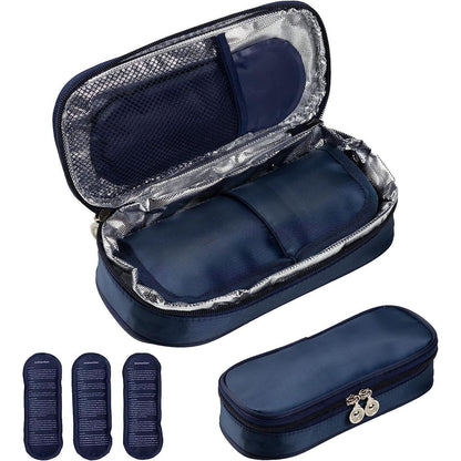 Insulin Kühltasche Reise mit 3 Kühlakkus für Diabetiker