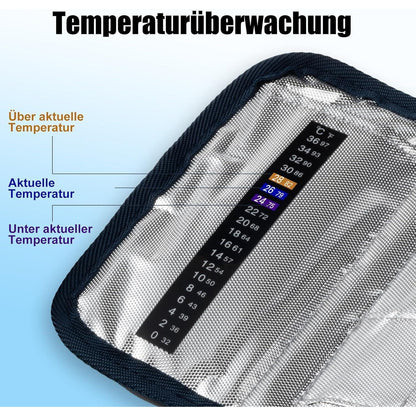 Insulin Kühltasche Reise mit 3 Kühlakkus für Diabetiker